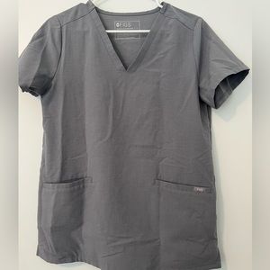 Figs Dark Space Grey Casma- Three-Pocket Scrub Top